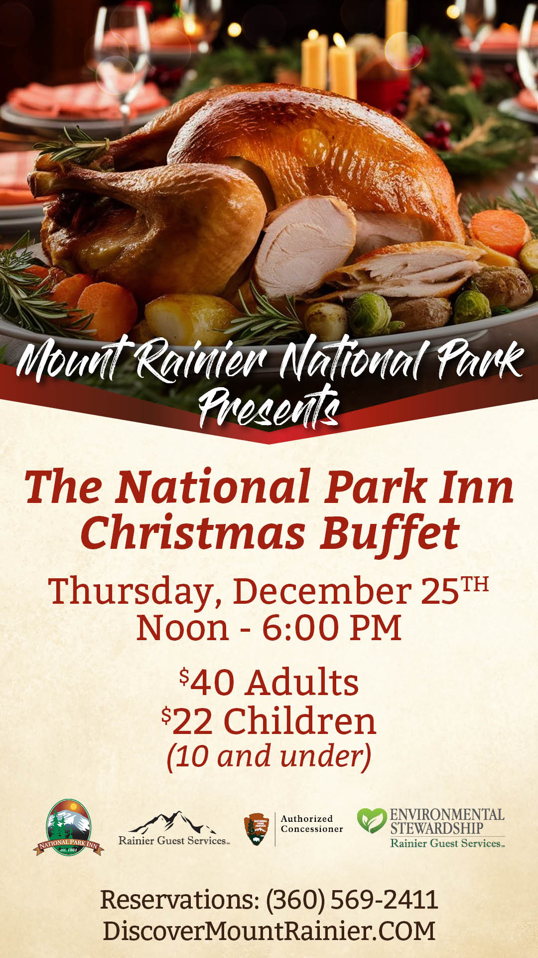 Mount Rainier Christmas Dinner