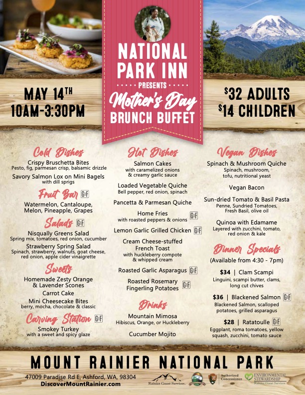 Holiday Menus Mt. Rainier National Park Lodging